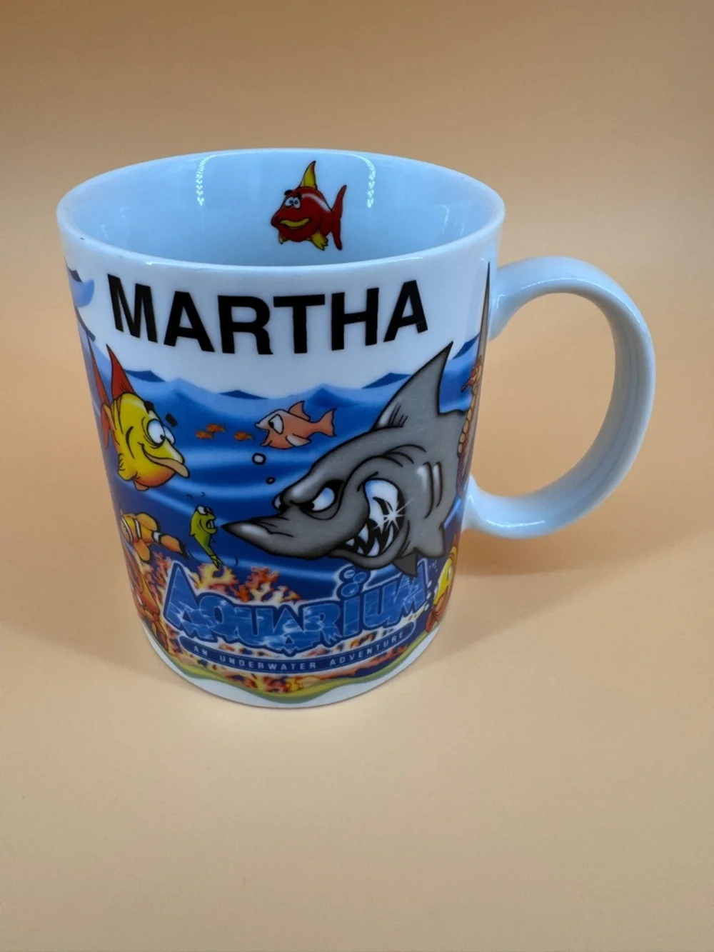 Coffee Cup Mug Aquarium Martha Fish Octopus Crab Shark Squid